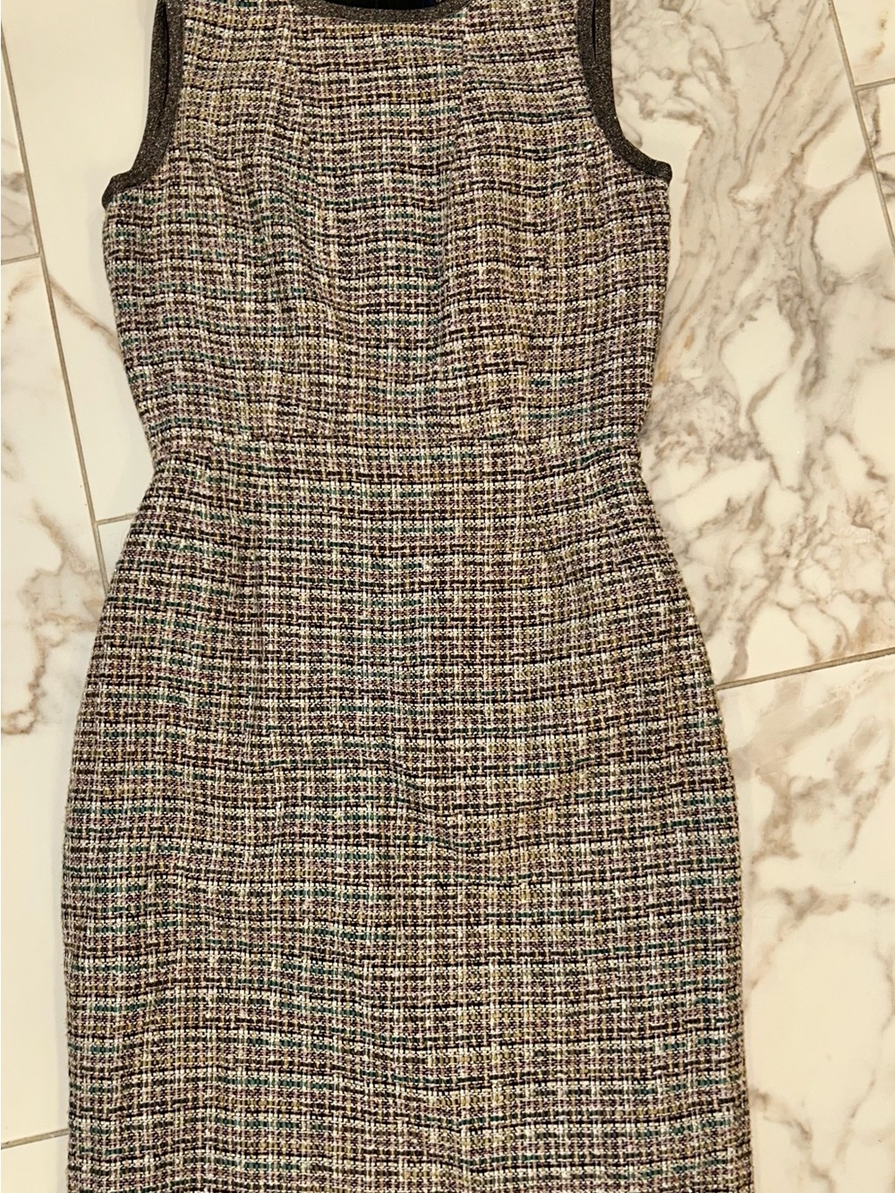 Brooks Brothers Metallic Tweed Sheath Size 4 EUC